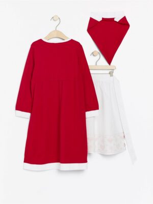 Santa dress with apron and head scarf - 7910607-8603