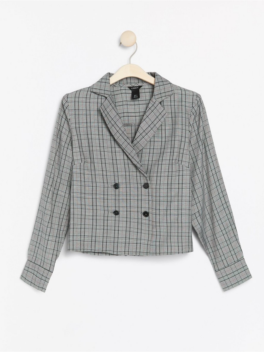 Bluze – Checked double-breasted blouse