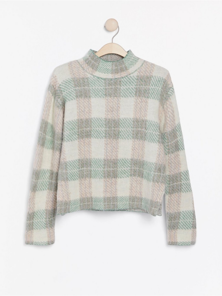Džemperi – Knitted jumper with checked pattern