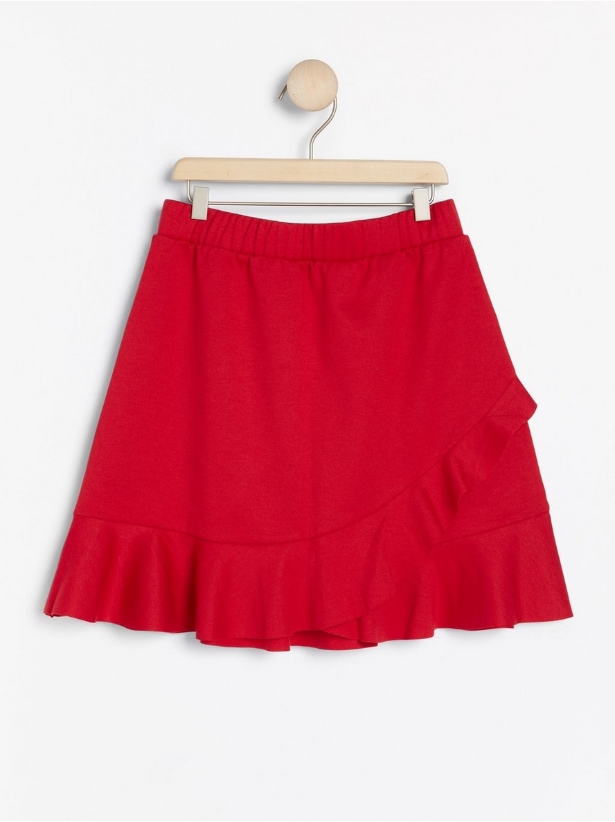 Suknja – Red jersey flounce skirt