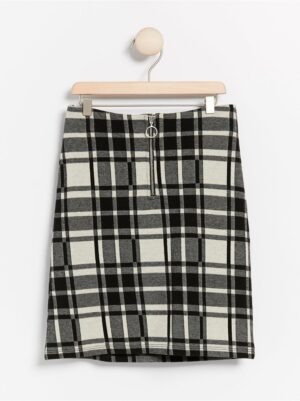 Checkered jersey skirt - 7931906-80