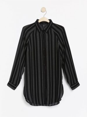 Patterned black blouse - 7936760-80