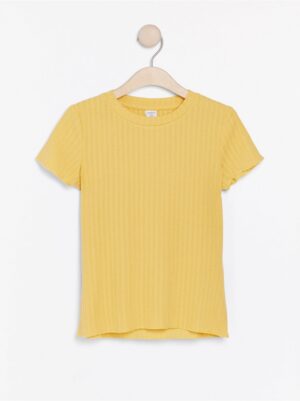 Ribbed short sleeve jersey top - 7943390-7149