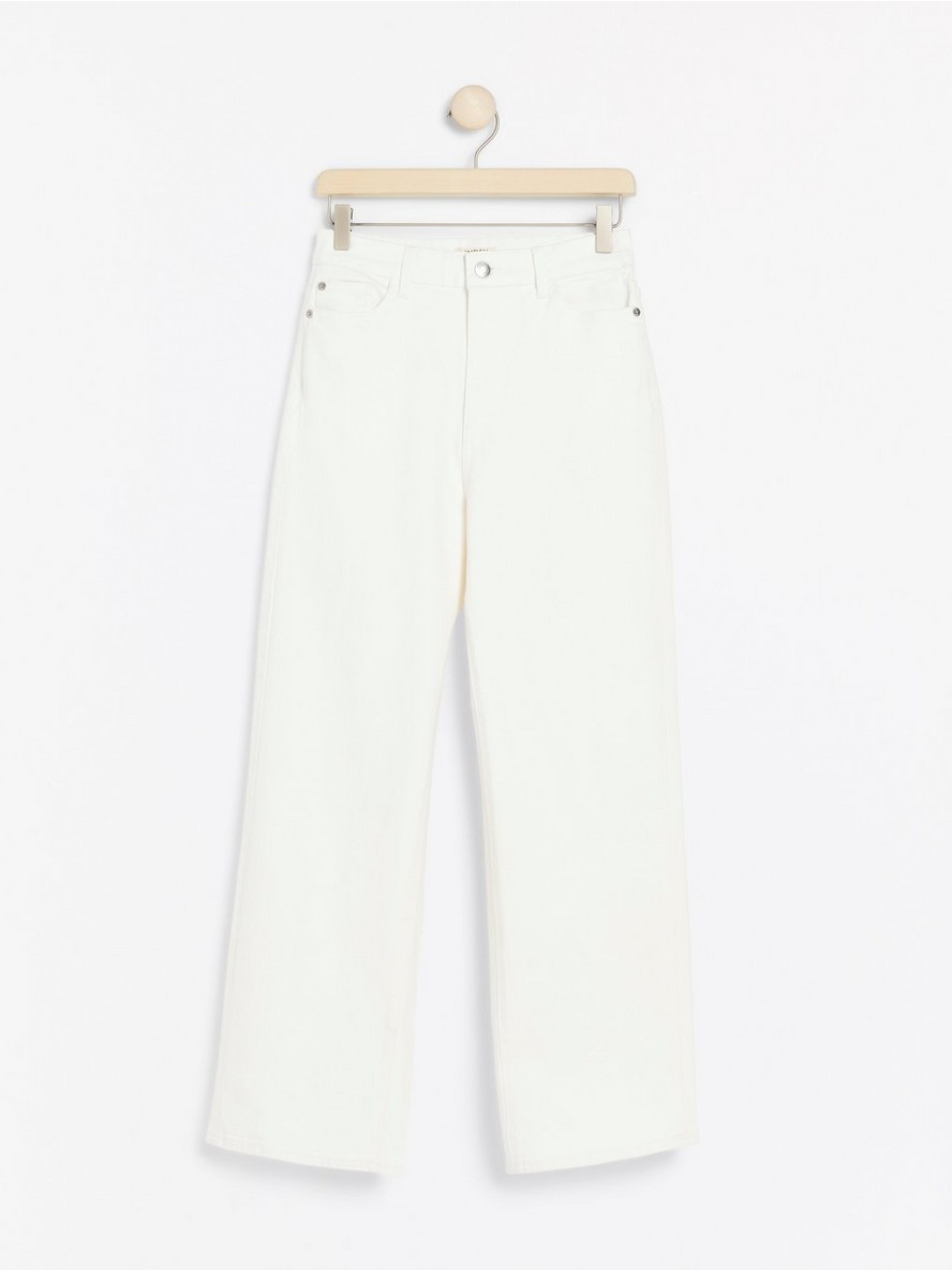 Farmerke – HANNA Wide high waist jeans with cropped leg