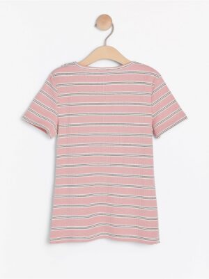 Striped ribbed jersey top - 7949480-7351