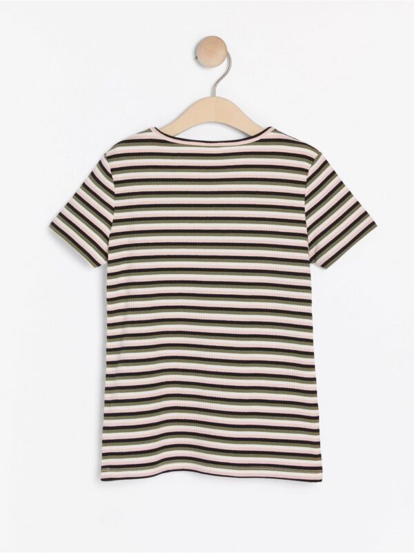 Striped ribbed jersey top - 7949480-7829