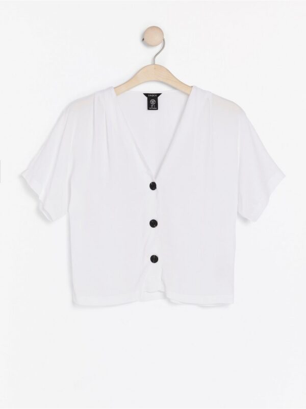 Short sleeve v-neck blouse - 7966728-70