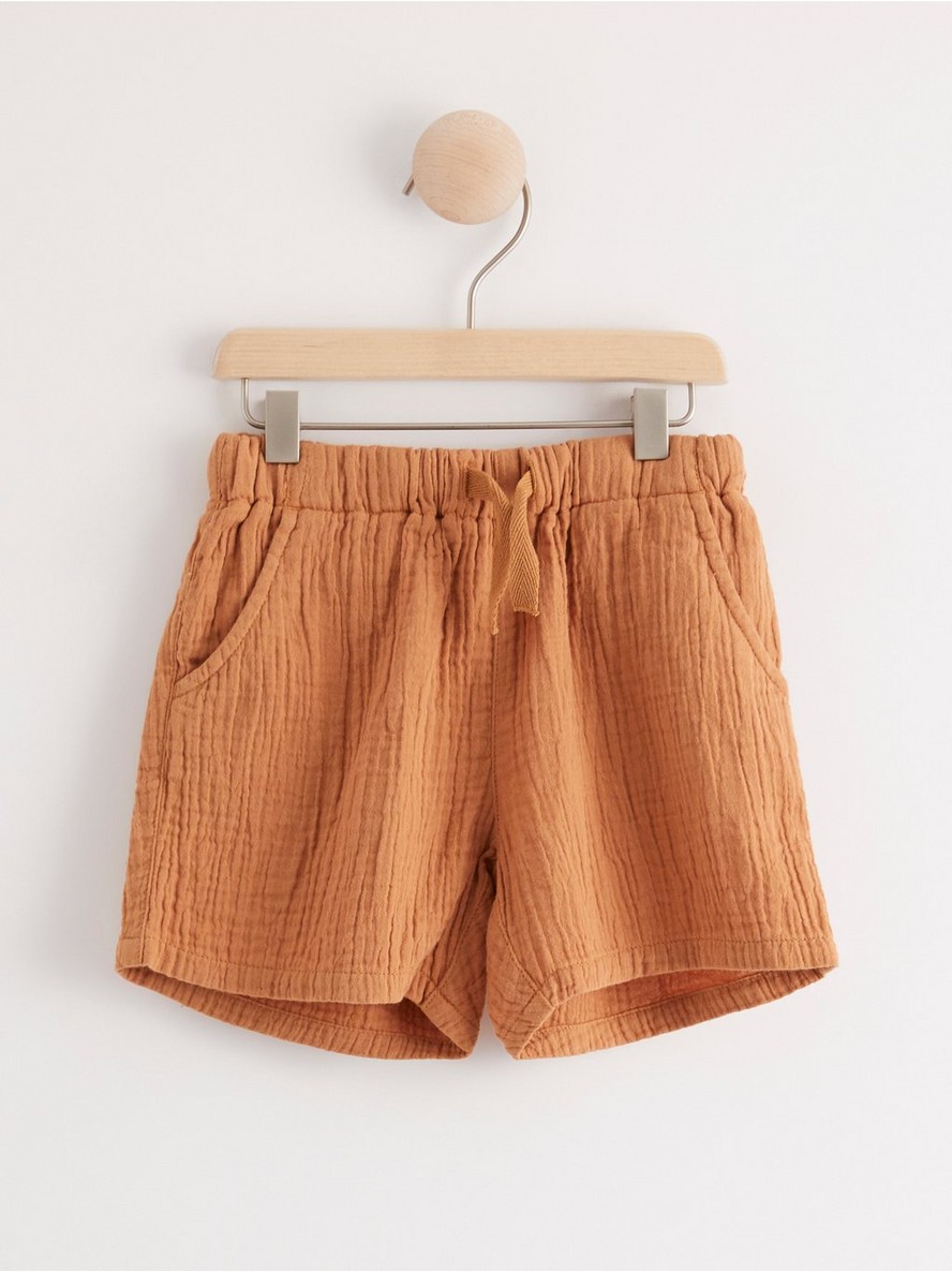 Sorts – Crinkled woven cotton shorts