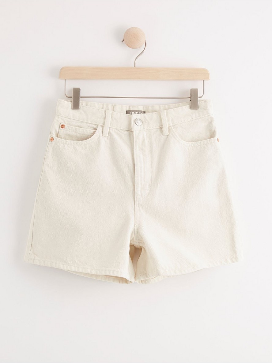 Sorts – Off-white high waist denim shorts