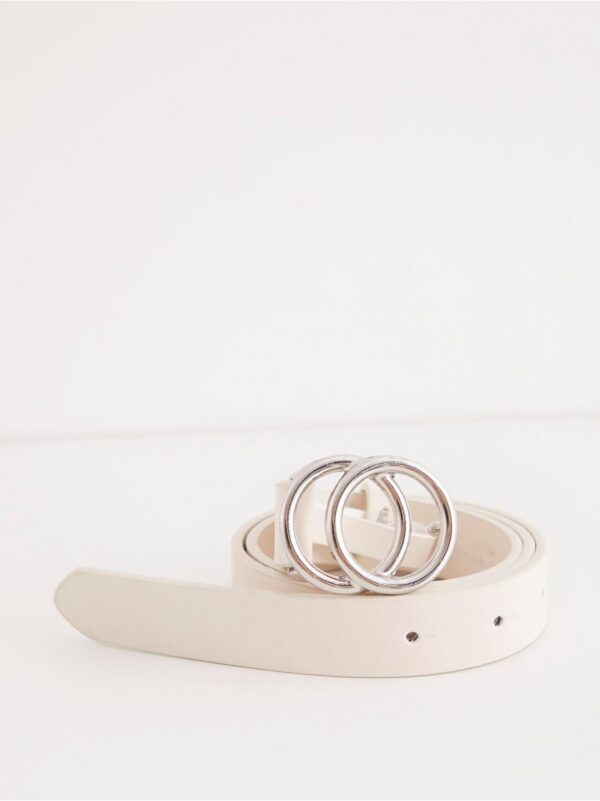 Belt with silver-coloured buckle - 7989948-9428