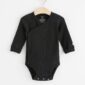 Ribbed wrap bodysuit with long sleeves - 8002778-6959
