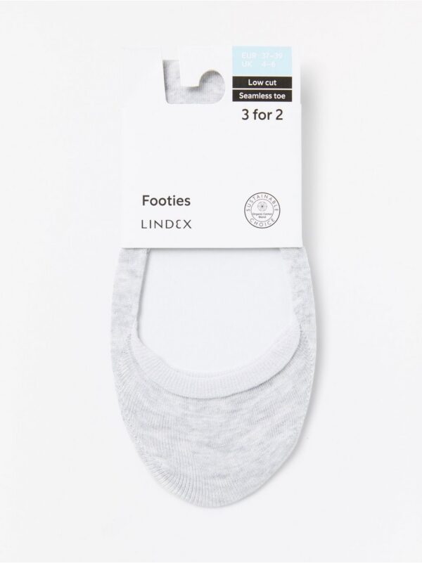 Grey low cut footies - 8005623-7519