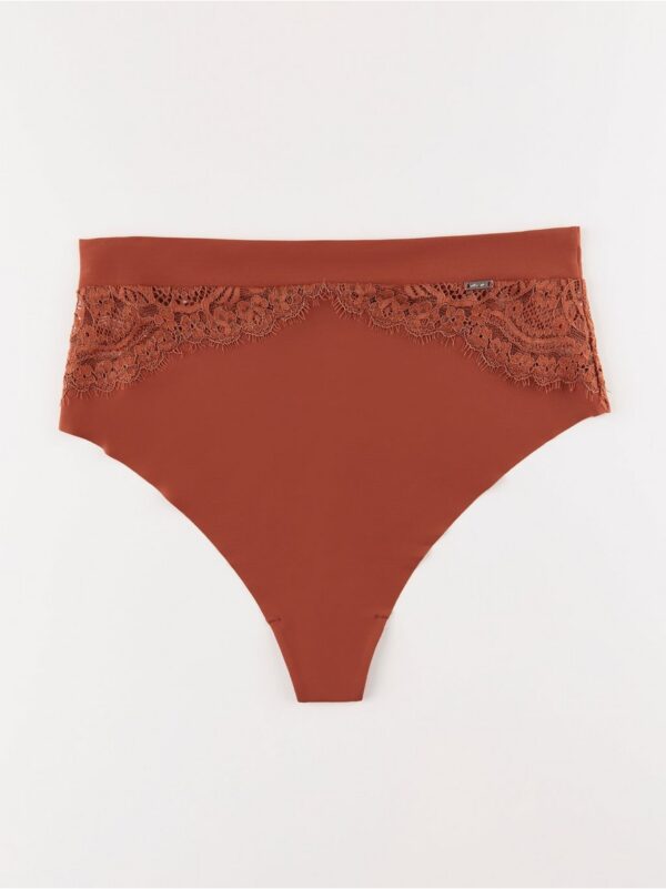 Thong high with lace - 8006850-9716