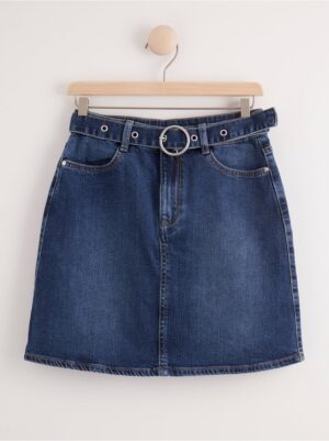 Denim skirt with removable belt - 8010988-822