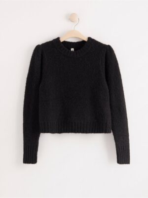 Knitted jumper with puff shoulders - 8023913-80