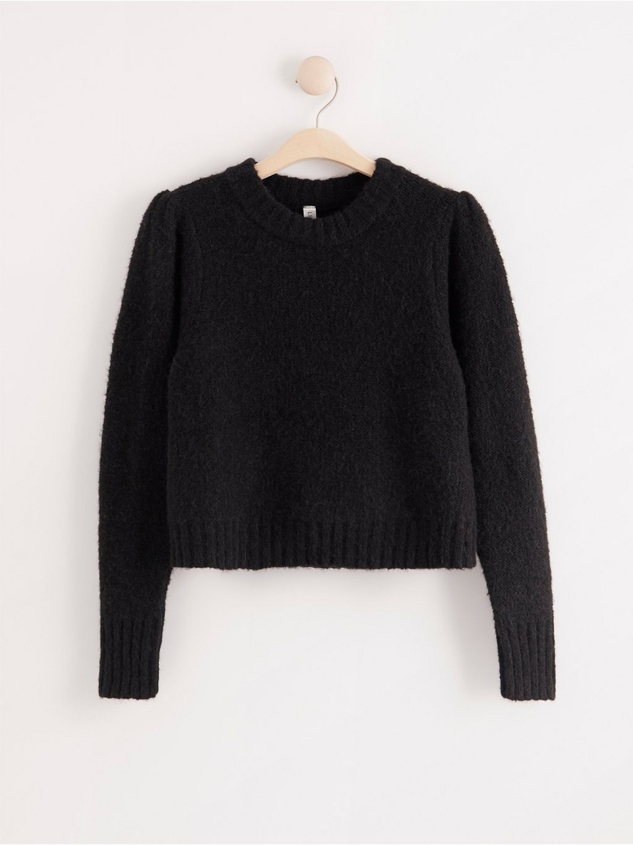 Dzemper – Knitted jumper with puff shoulders