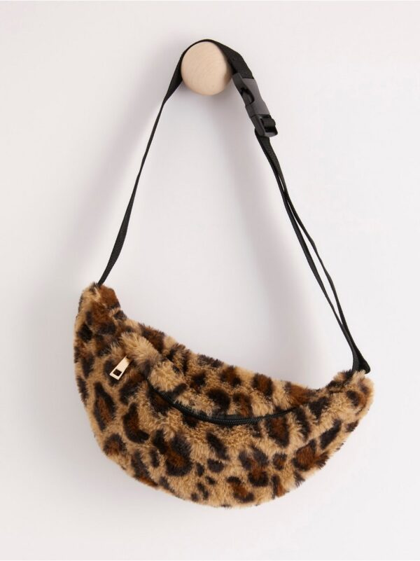Bum bag with leopard fake fur - 8034695-239