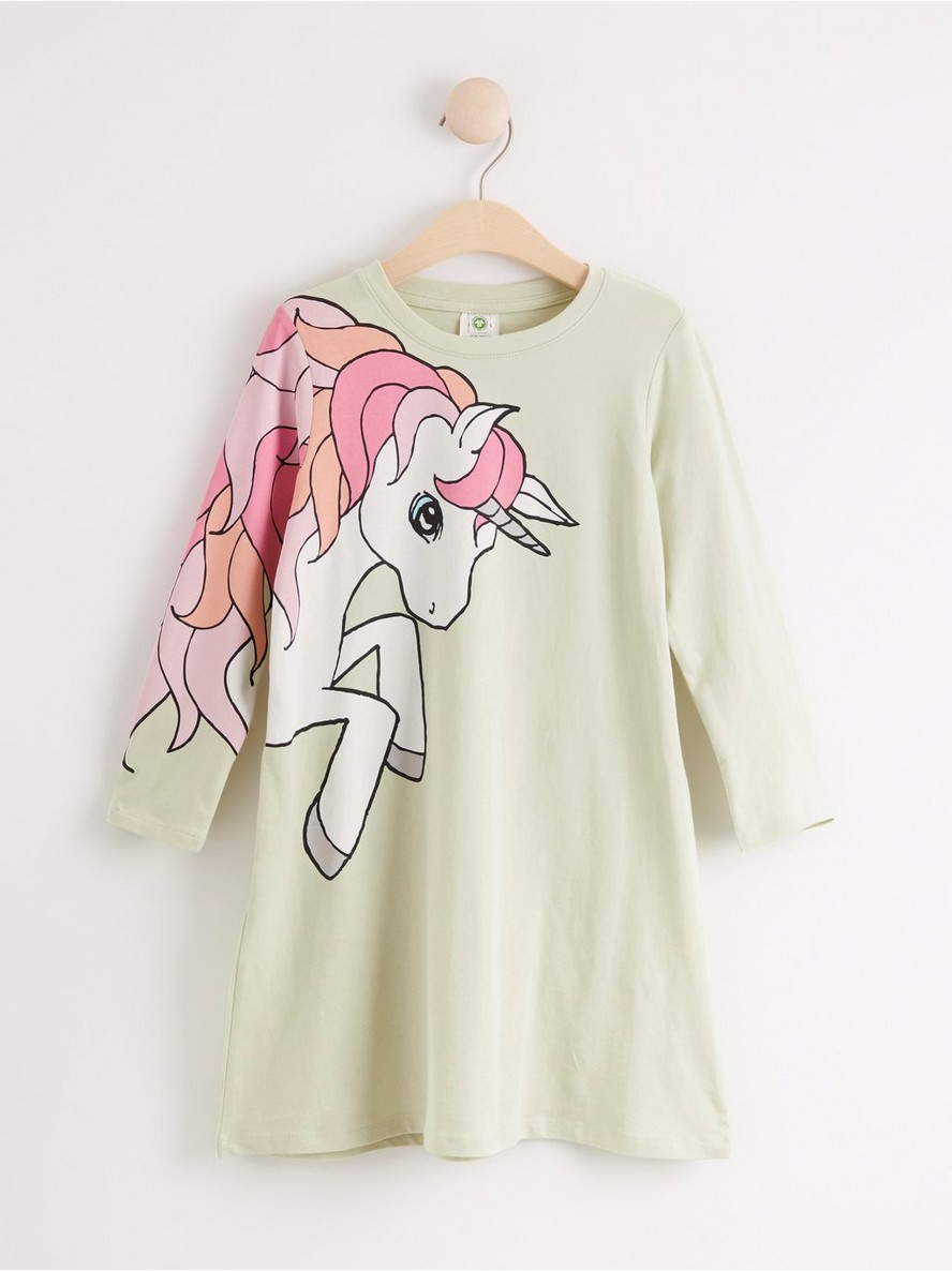 Night dress with unicorn print - 8039849-9436