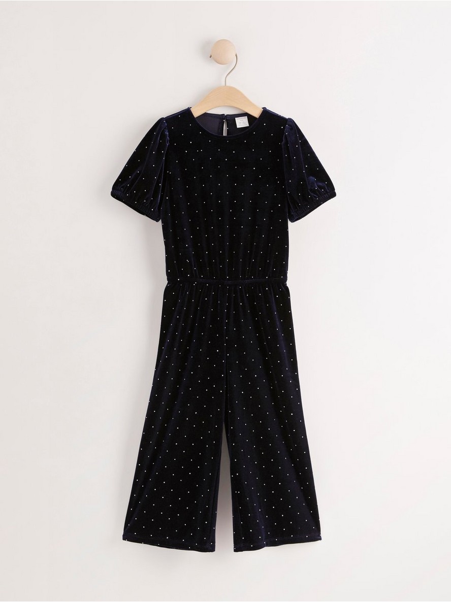Kombinezon/garderoba – Velvet jumpsuit with rhinestones