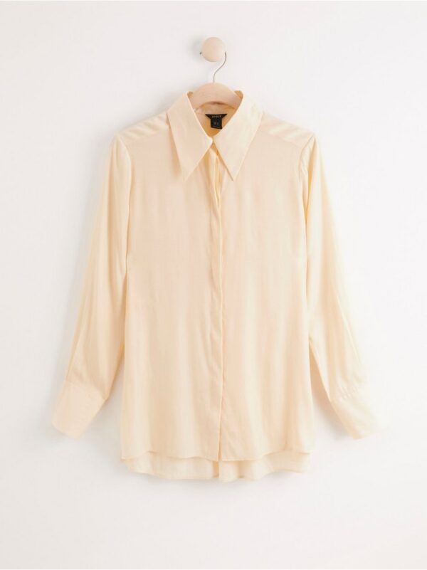 Blouse with pointed collar - 8049248-9427