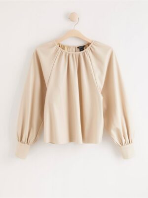 Imitation leather blouse - 8050765-332