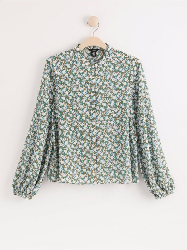 Patterned long sleeve blouse - 8055262-9781