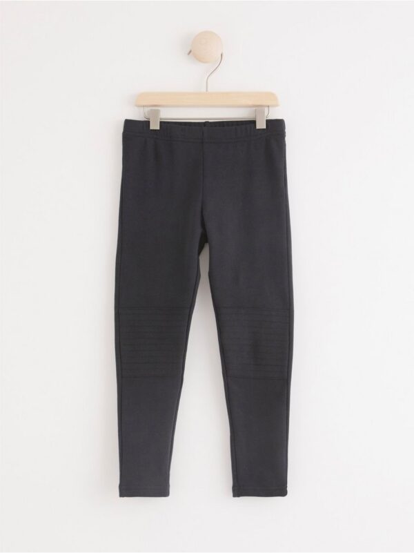 Leggings with knee patches and brushed inside - 8088297-6959