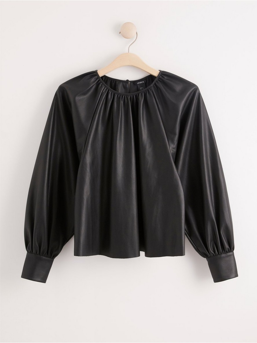 Bluza – Long sleeve blouse in imitation leather
