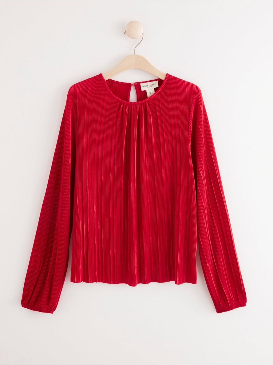 Majica – Pleated top with long sleeves