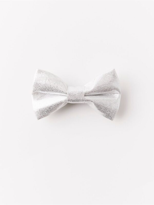 Silver glittery bow tie - 8094286-10