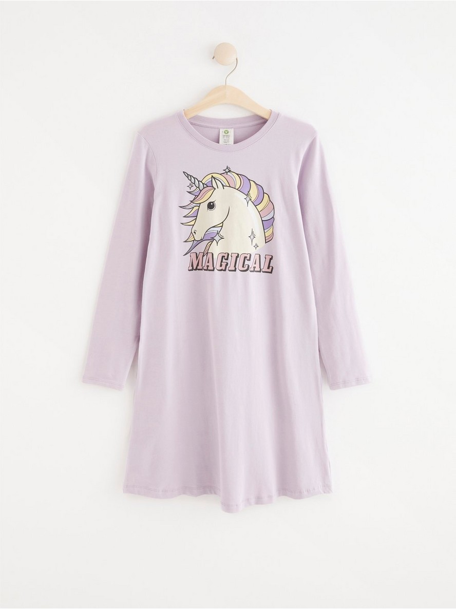 Night dress with unicorn print - 8094761-7406