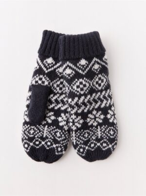 Jaquard knit mittens - 8094801-2133