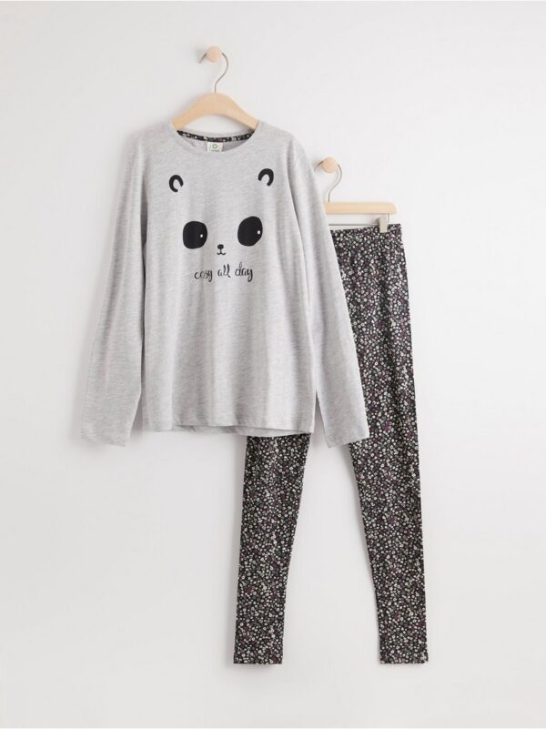 Pyjama set with panda print - 8095244-8395