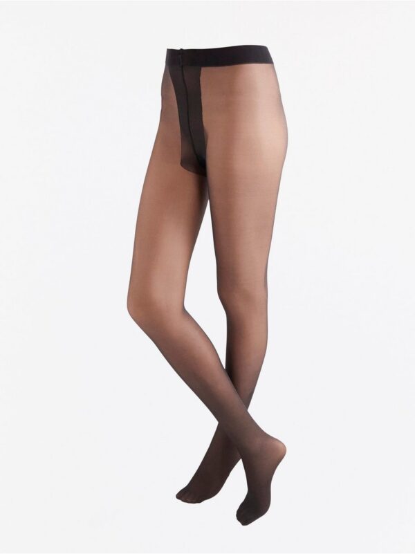 Semi shine tights with stripe, 20 denier - 8097831-10