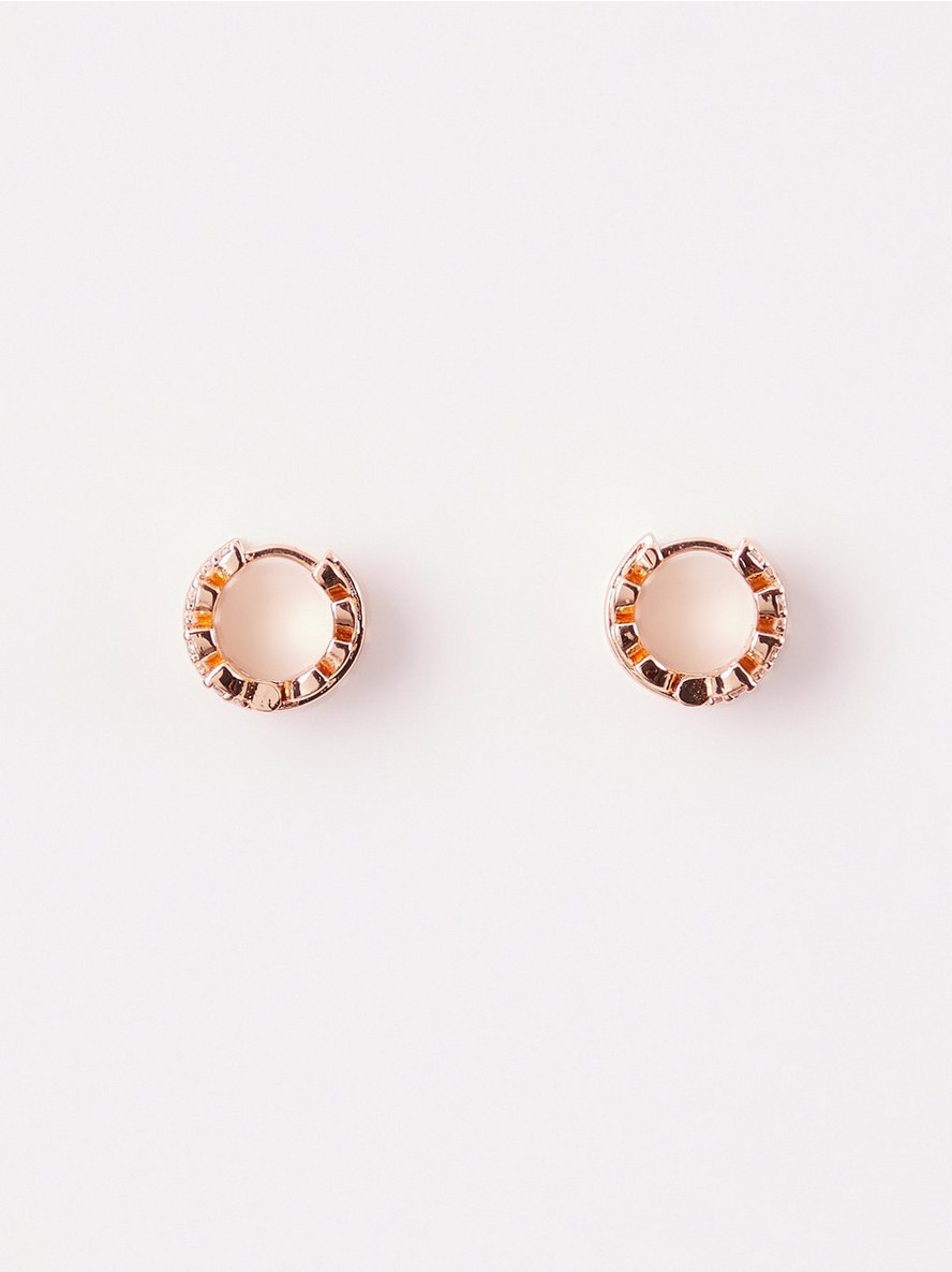 Mindjuse – Small hoop earrings with leaf design