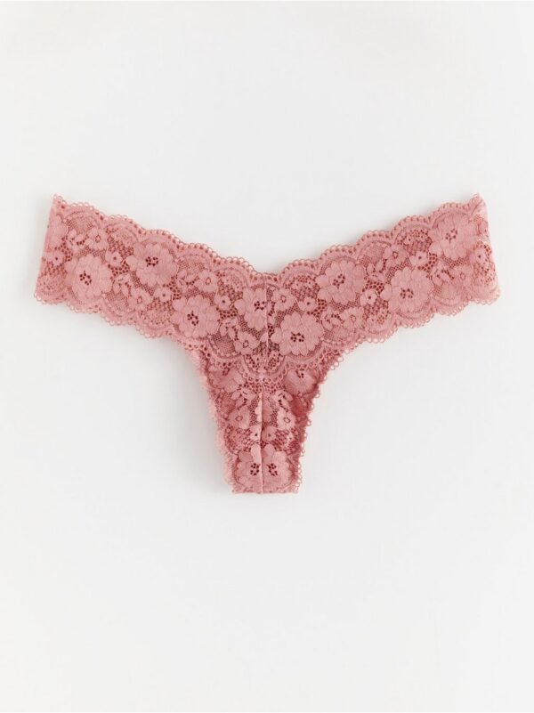 Thong low with lace - 8103515-7658