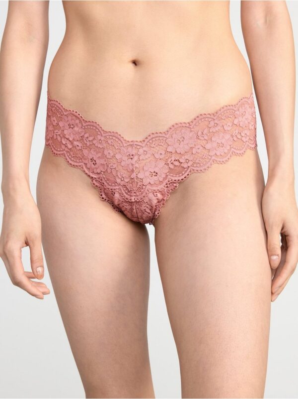 Thong low with lace - 8103515-7658