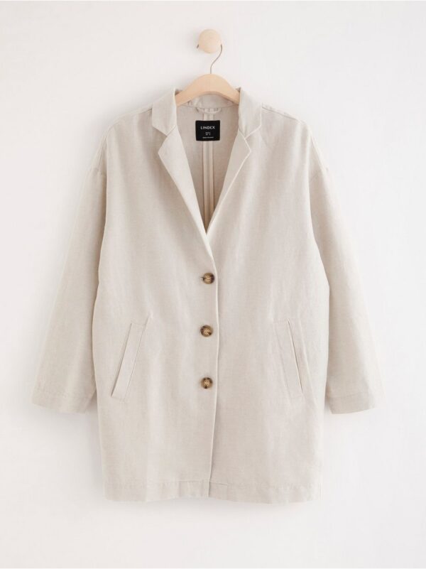 Linen blend coat - 8104650-1230