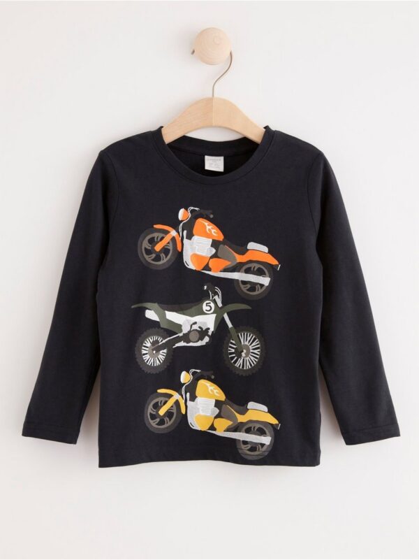 Long sleeve top with motorcycle print - 8105621-6959