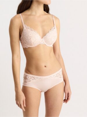 Regular waist brief with lace - 8112994-9339