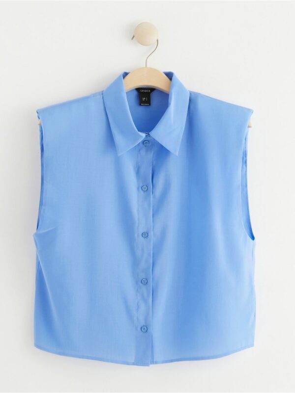 Sleeveless blouse with shoulder pads - 8136000-8467