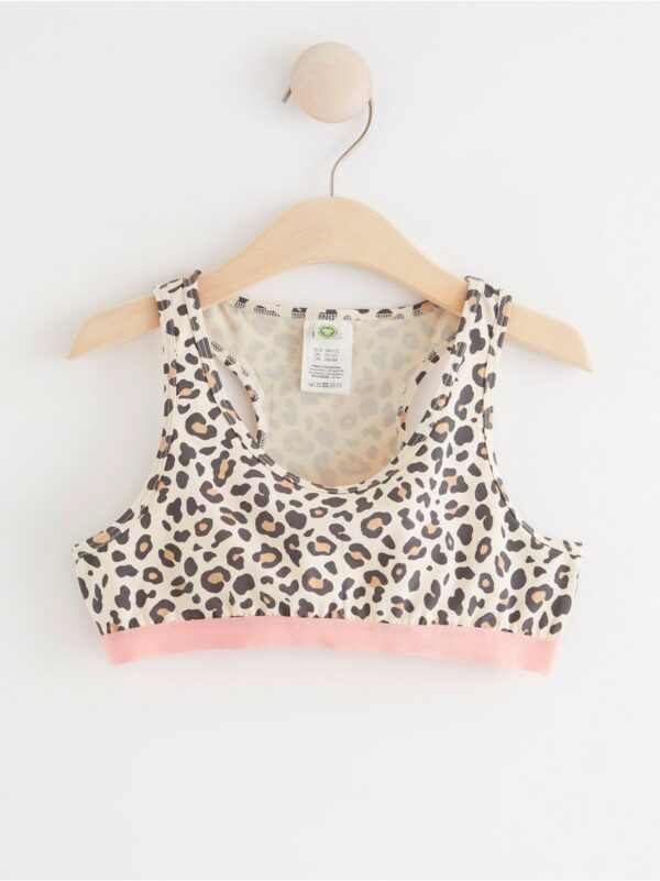 Short top with leopard print - 8144543-363