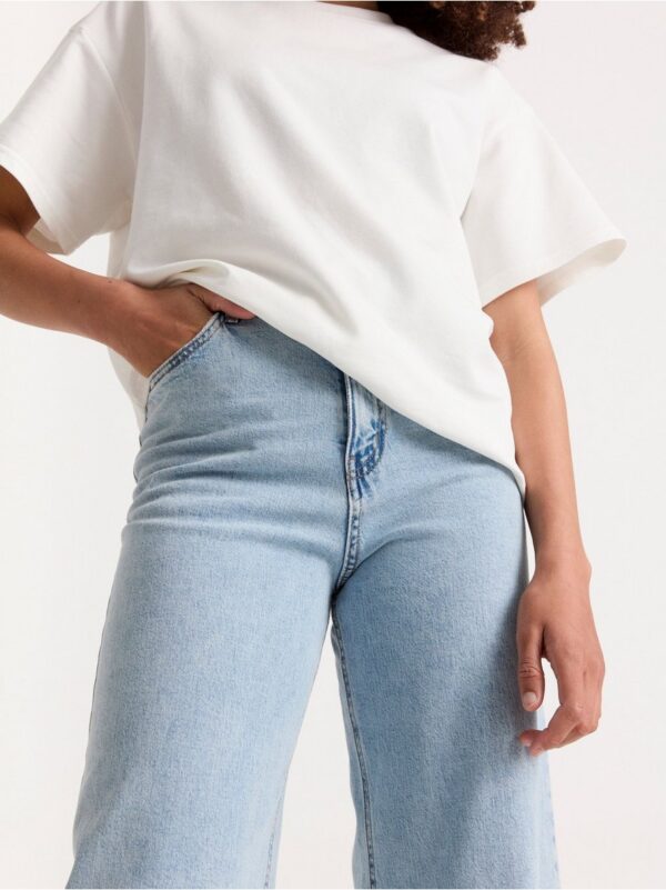 VIOLA Extra wide high waist jeans - 8146087-766