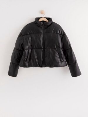 Puffer jacket in imitation leather - 8155113-80
