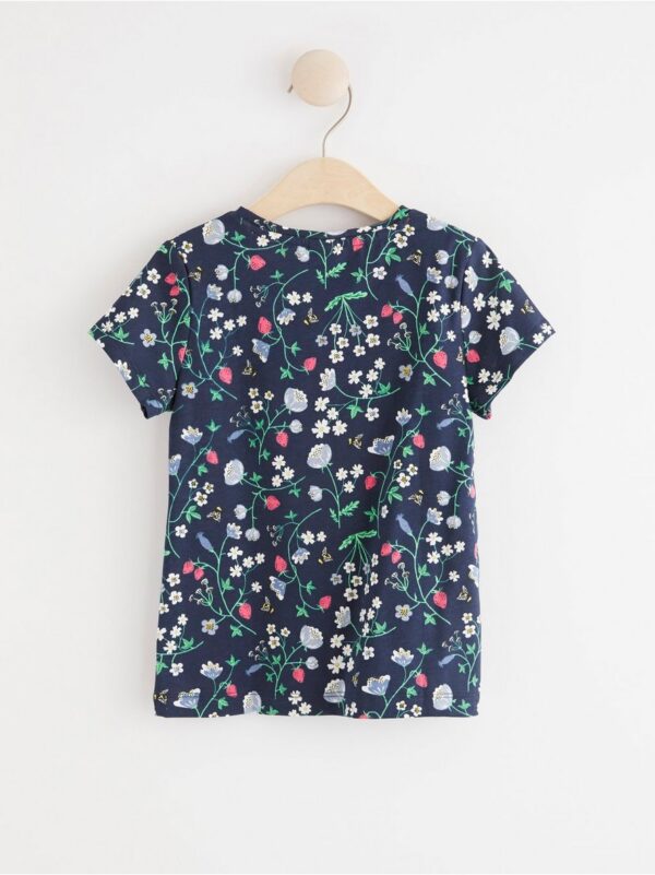 Short sleeve top with flowers - 8163657-2150