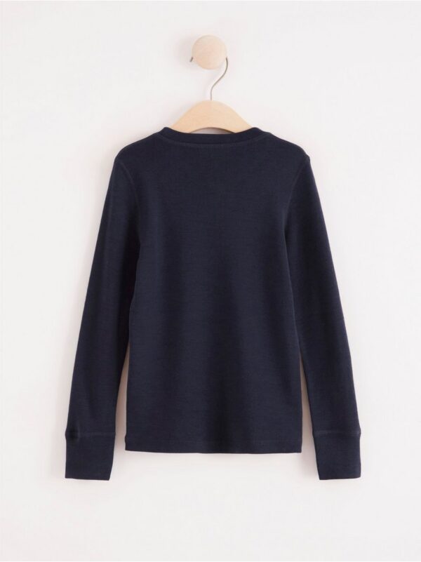 Long-sleeved top in merino wool - 8168828-2150