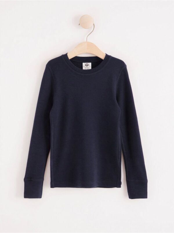 Long-sleeved top in merino wool - 8168828-2150