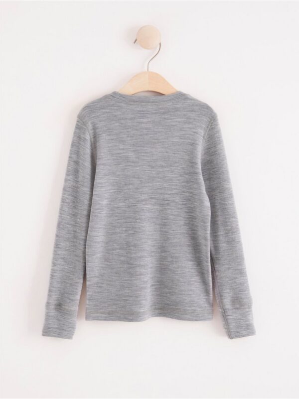Long-sleeved top in merino wool - 8168828-7798