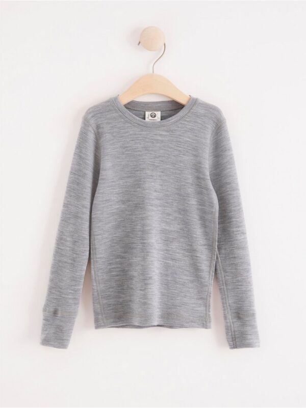 Long-sleeved top in merino wool - 8168828-7798