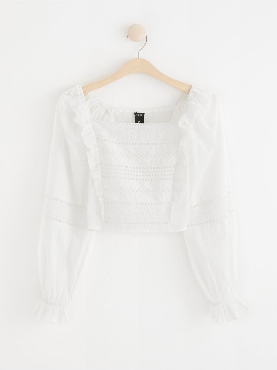 Bluza – Cropped long sleeve blouse